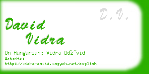 david vidra business card